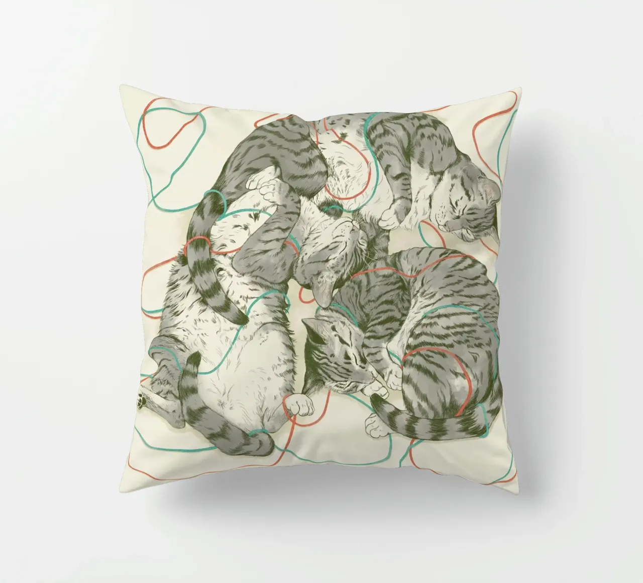 Sleeping Cats cuscino da Laura Graves
