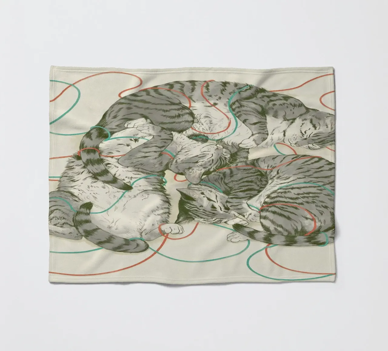 Sleeping Cats coperta in pile da Laura Graves