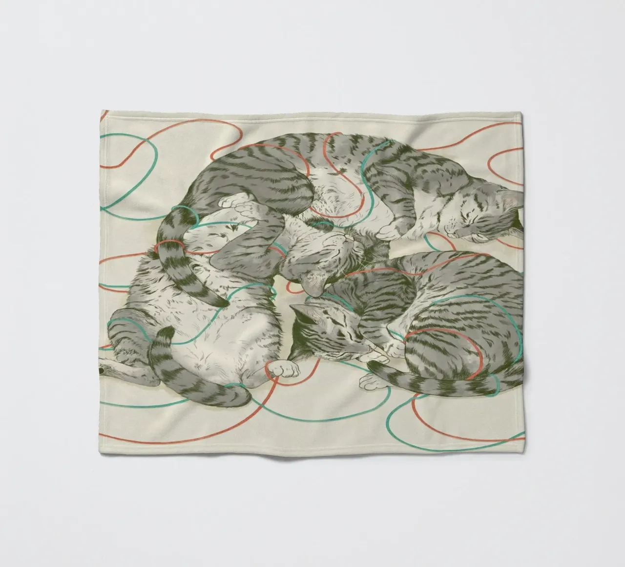 Sleeping Cats coperta in pile da Laura Graves