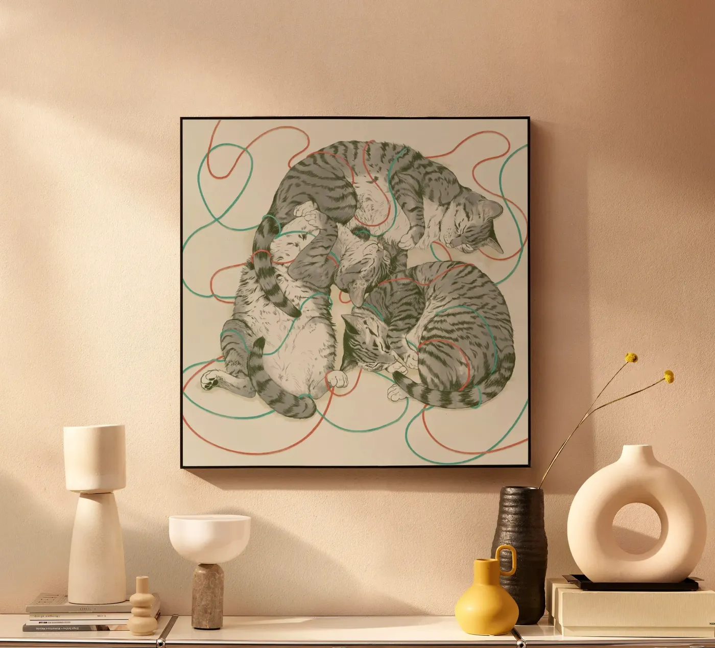 Sleeping Cats pannello forex da Laura Graves