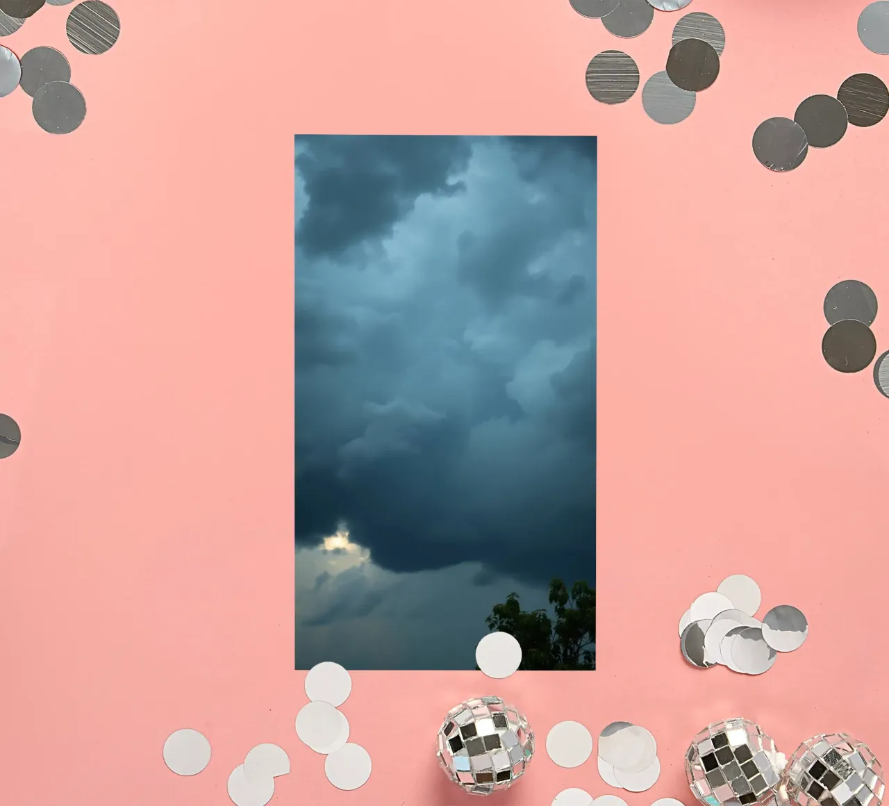 Dark and moody clouds gathering in the dramatic sky sticker by DesignDoodle
