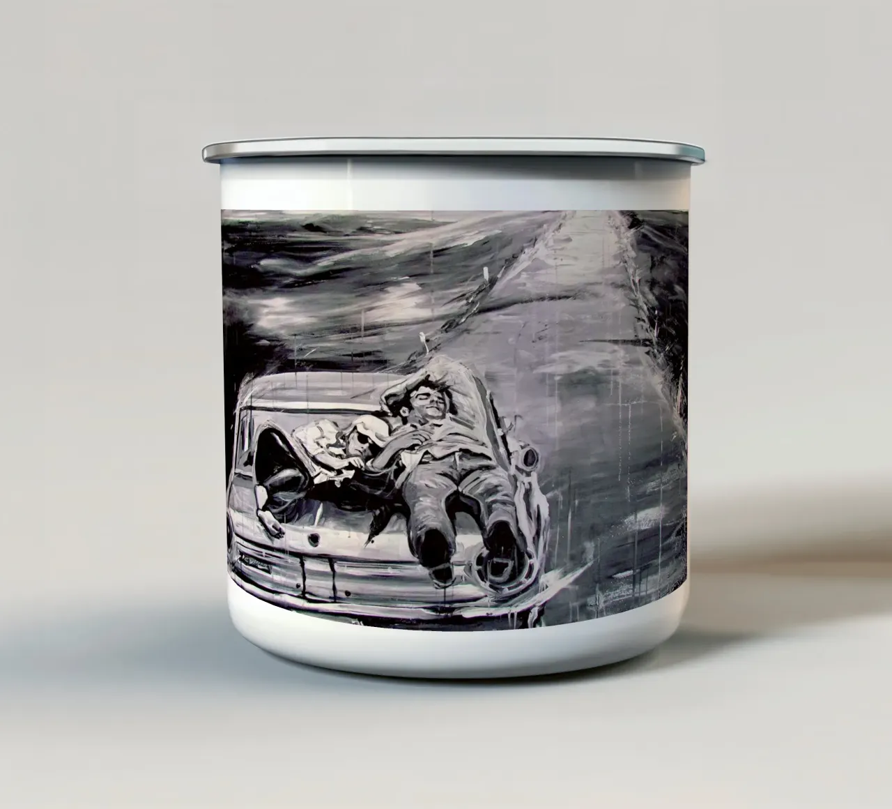 Essere liberi tazza in smalto da Happy 😃 Art 🎨 by Christine Schnoell