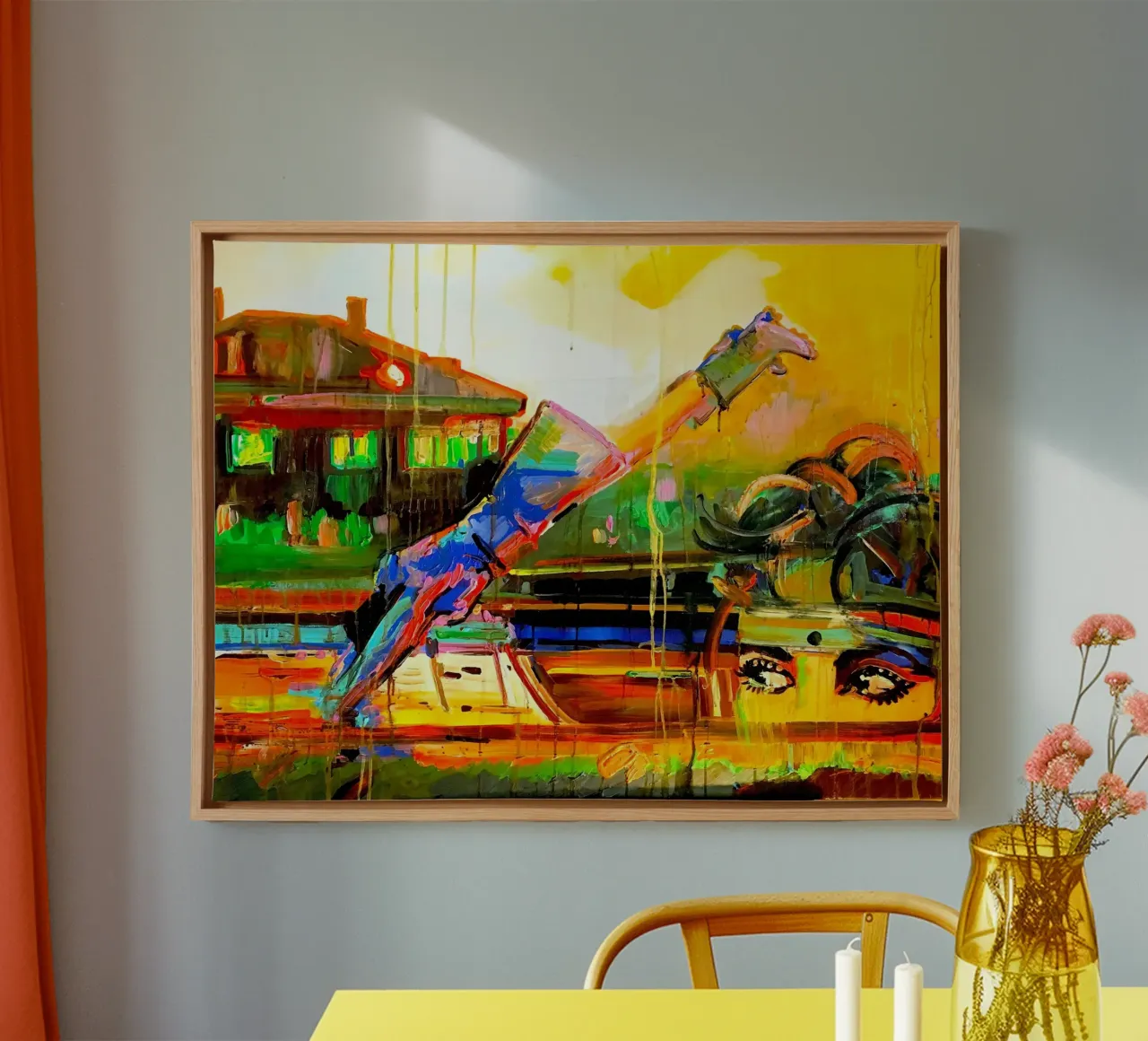Pop Art Wow! tela con Cornice a cassetta da Happy 😃 Art 🎨 by Christine Schnoell