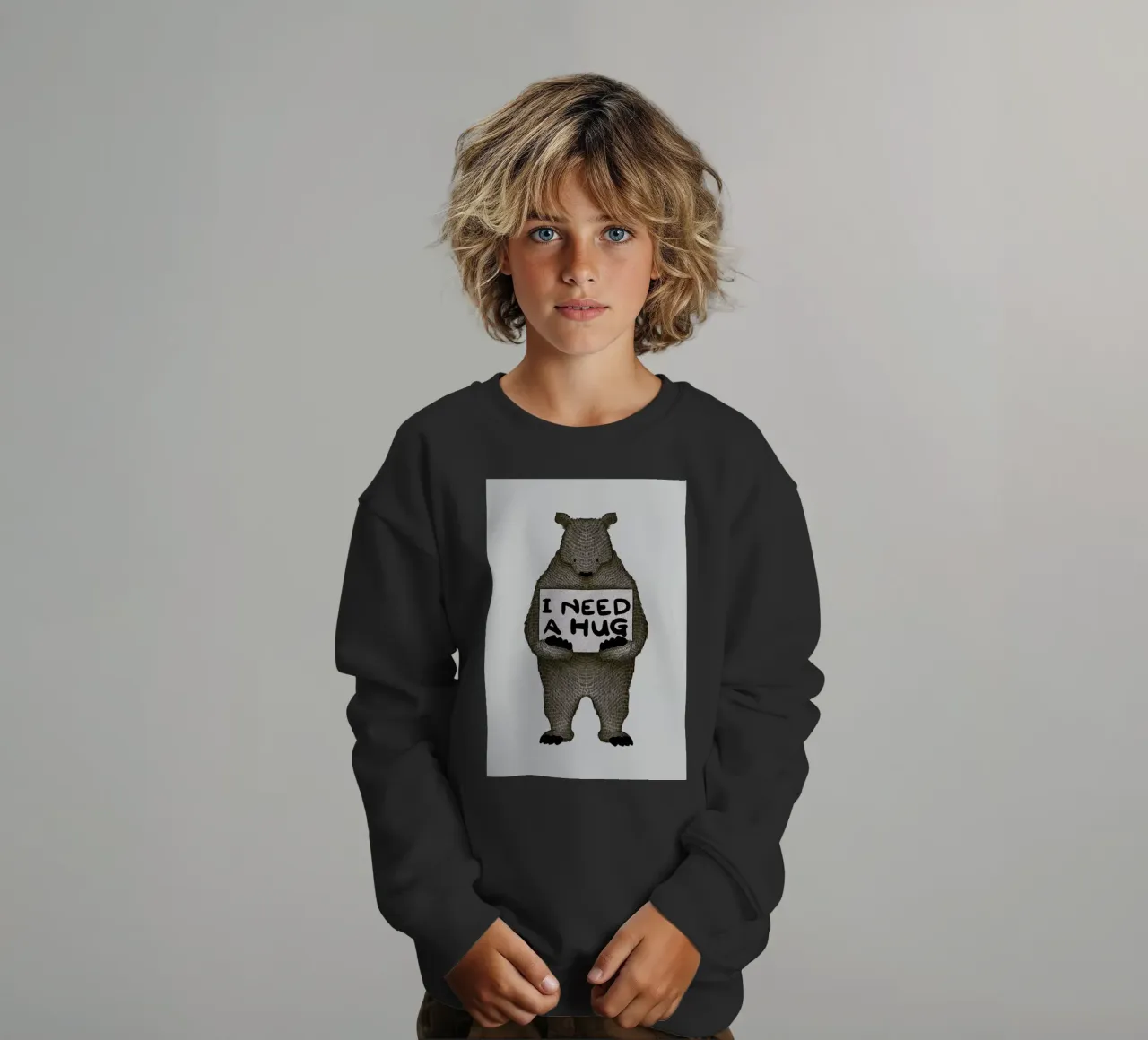 I Need a Hug felpa bambino da Tobe Fonseca