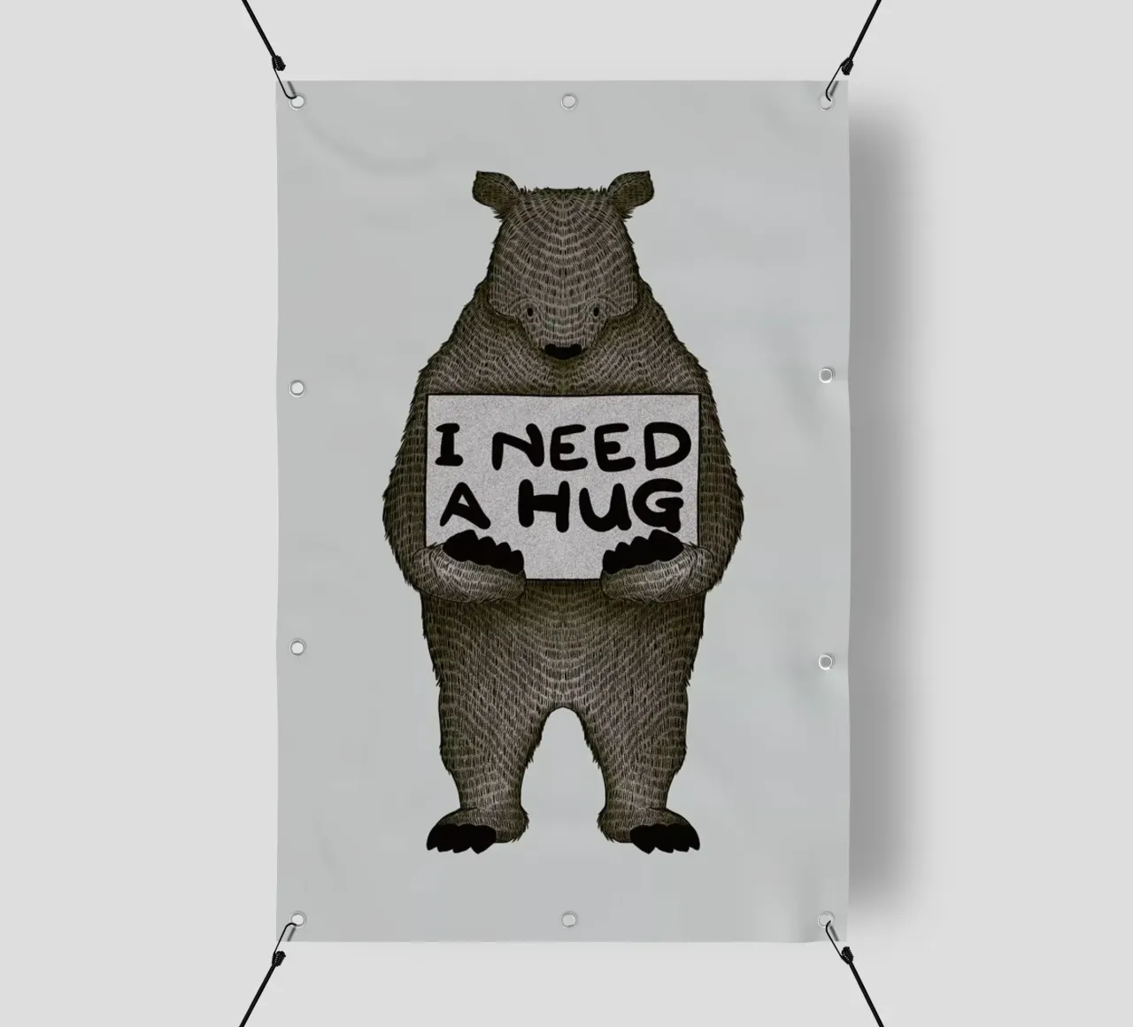 I Need a Hug telo in pvc da Tobe Fonseca