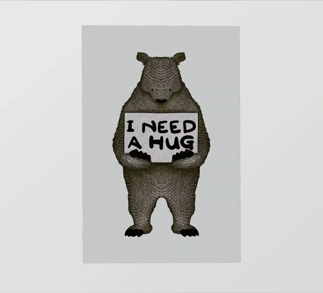 I Need a Hug telo in pvc da Tobe Fonseca