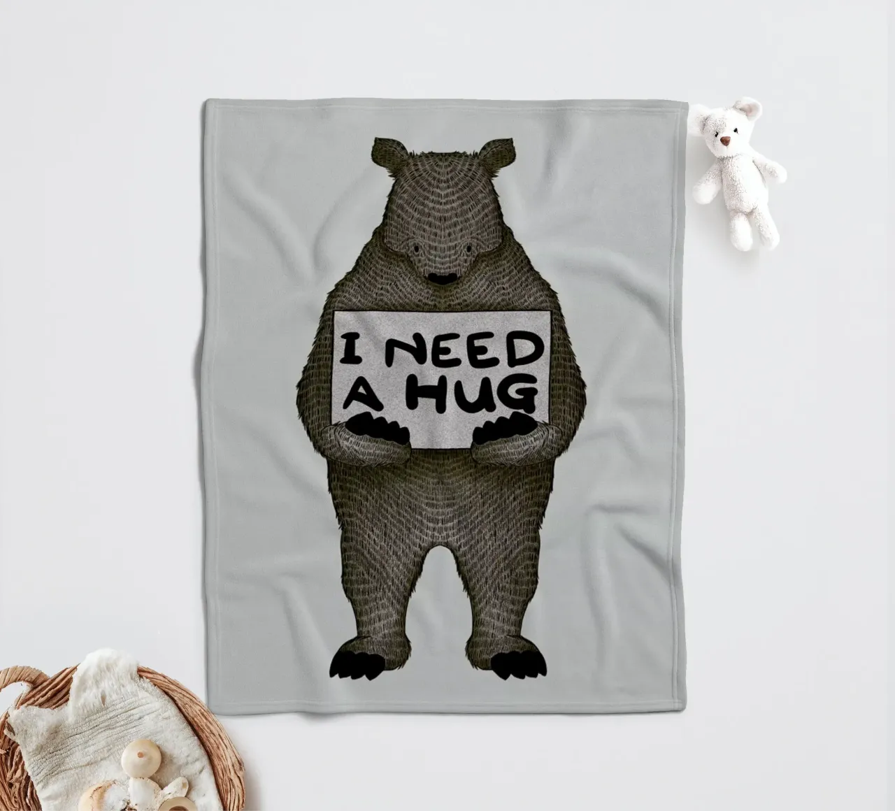 I Need a Hug coperta in pile da Tobe Fonseca