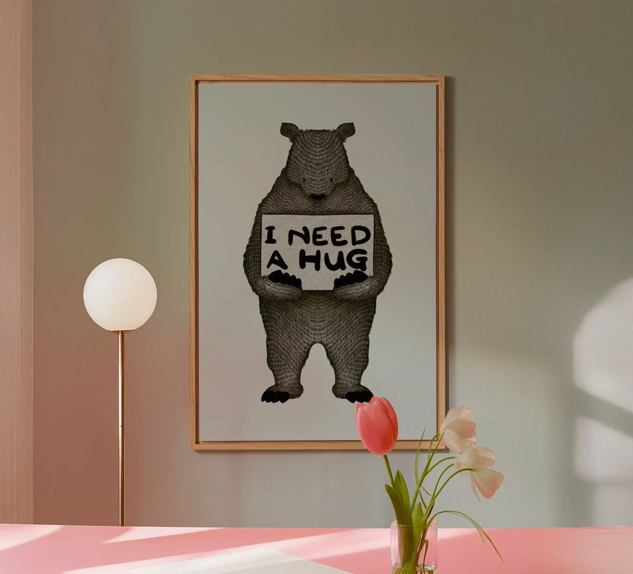 I Need a Hug alluminio dibond da Tobe Fonseca