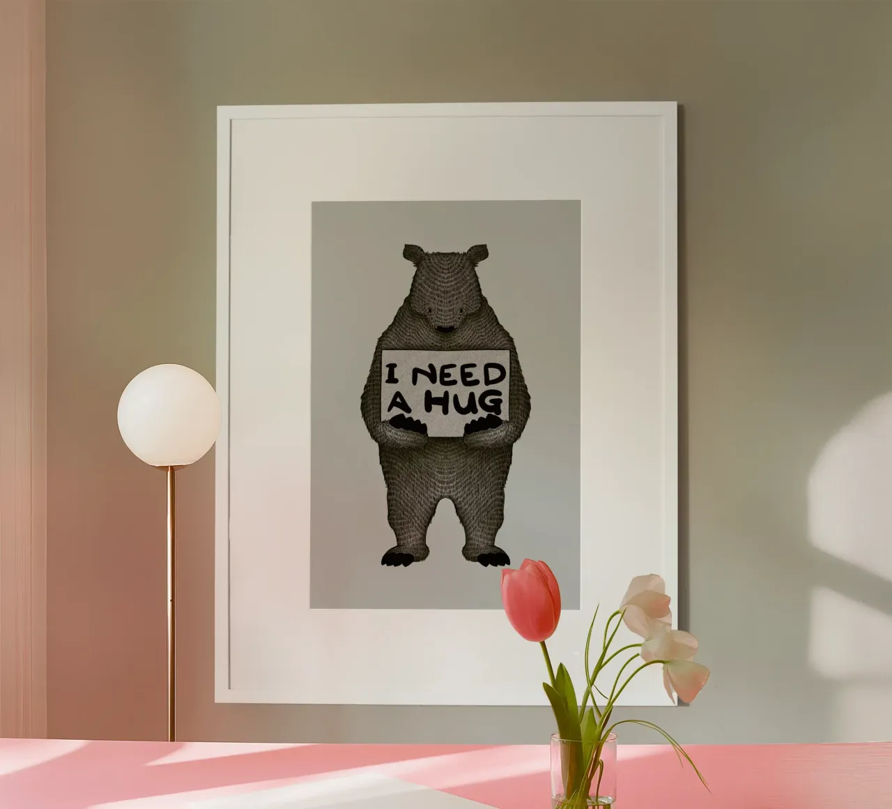 I Need a Hug carta hahnemühle da Tobe Fonseca