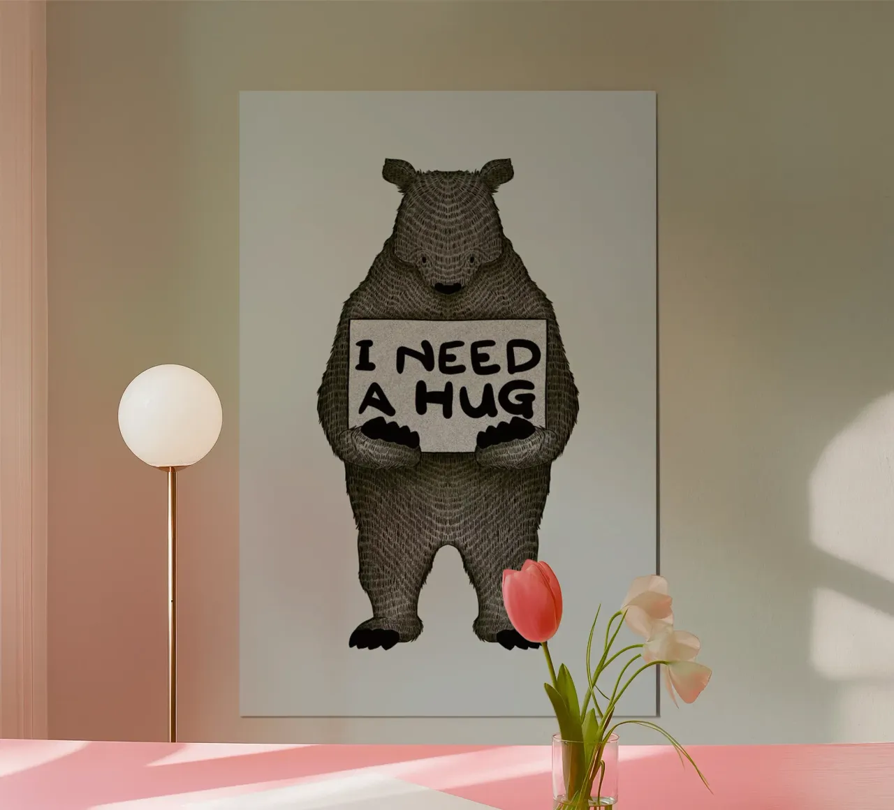 I Need a Hug carta hahnemühle da Tobe Fonseca