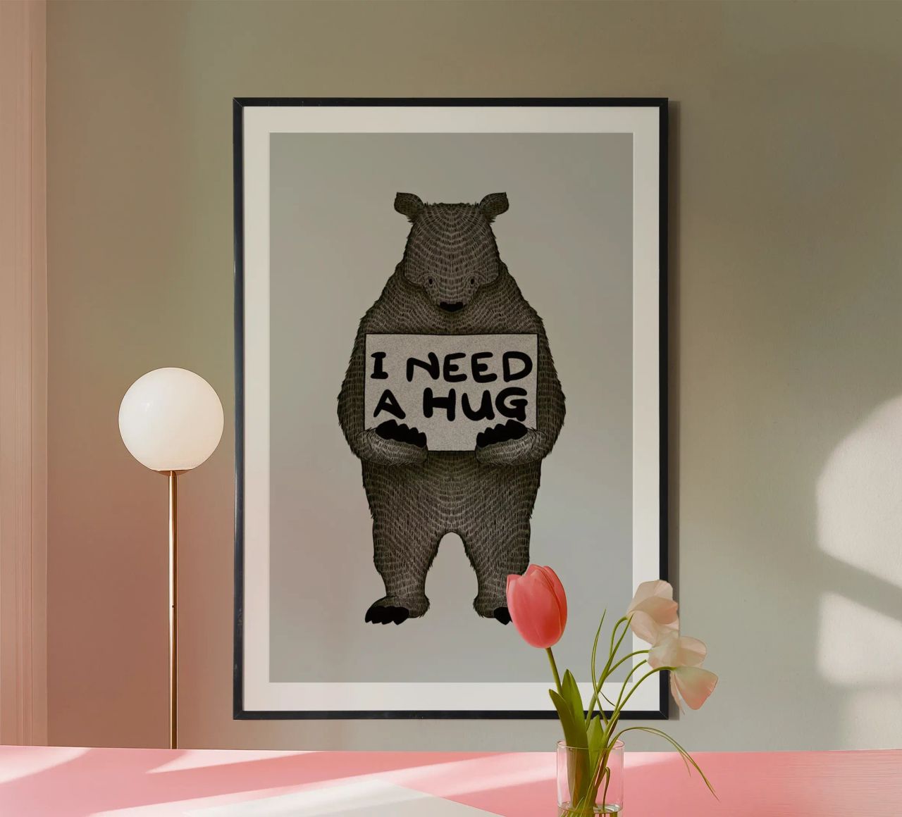I Need a Hug carta hahnemühle da Tobe Fonseca