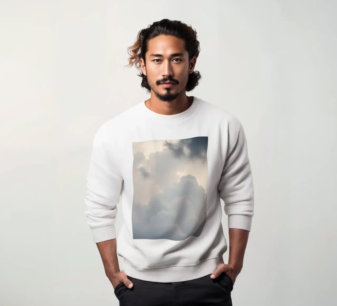 Der Himmel mit weichen Wolken und hellen Farbtönen gefüllt eine Ruhe und beruhigen Sweatshirt von DesignDoodle