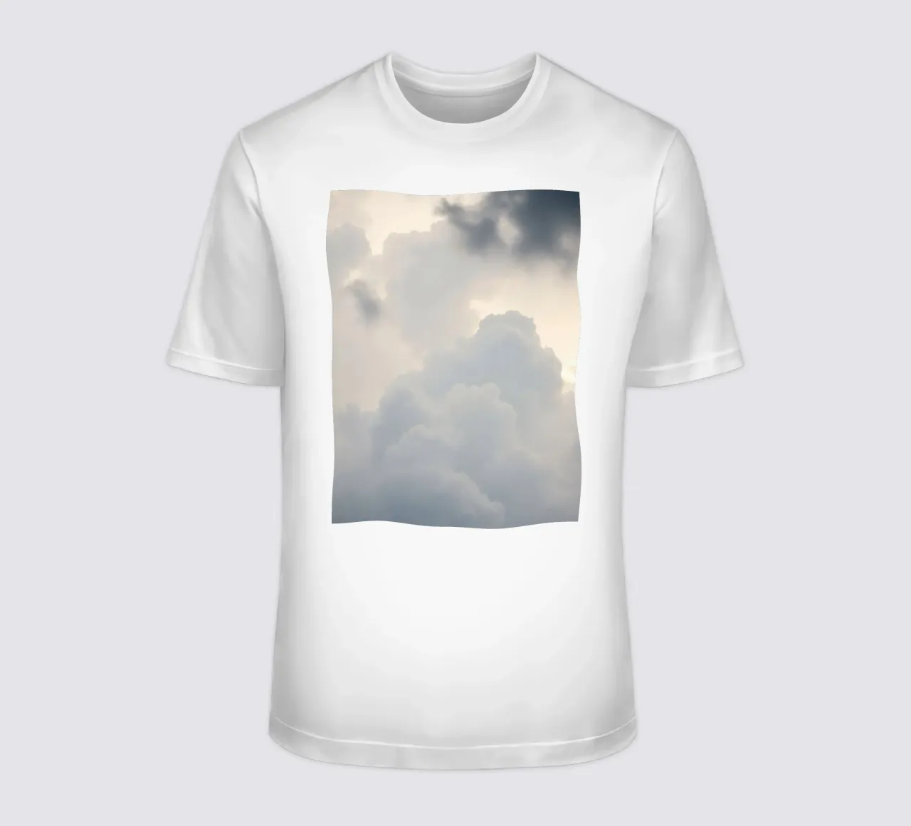 Sky filled with soft clouds and light hues a calm and sooth t-shirt by DesignDoodle