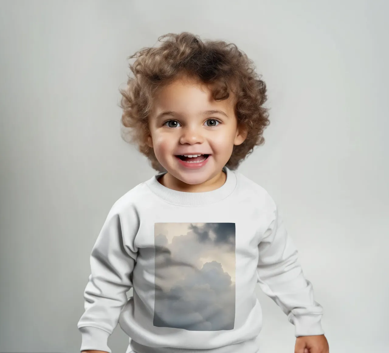 Ciel rempli de nuages doux et de teintes claires, calme et apaisement sweat pour bébé de DesignDoodle