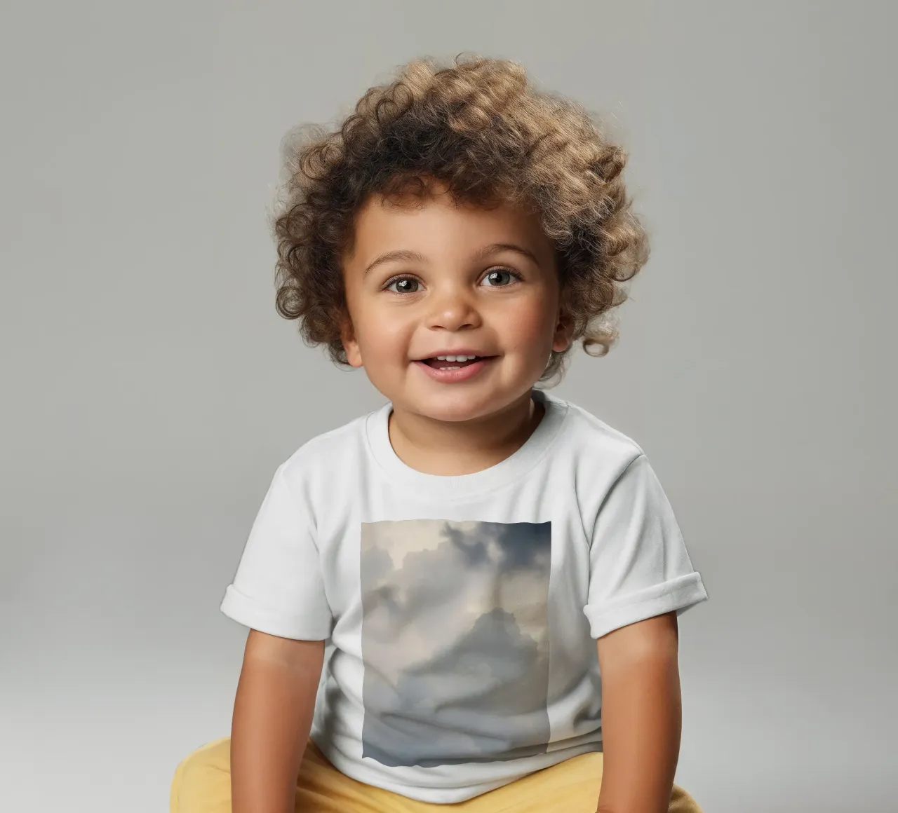 Der Himmel mit weichen Wolken und hellen Farbtönen gefüllt eine Ruhe und beruhigen Baby T-Shirt von DesignDoodle