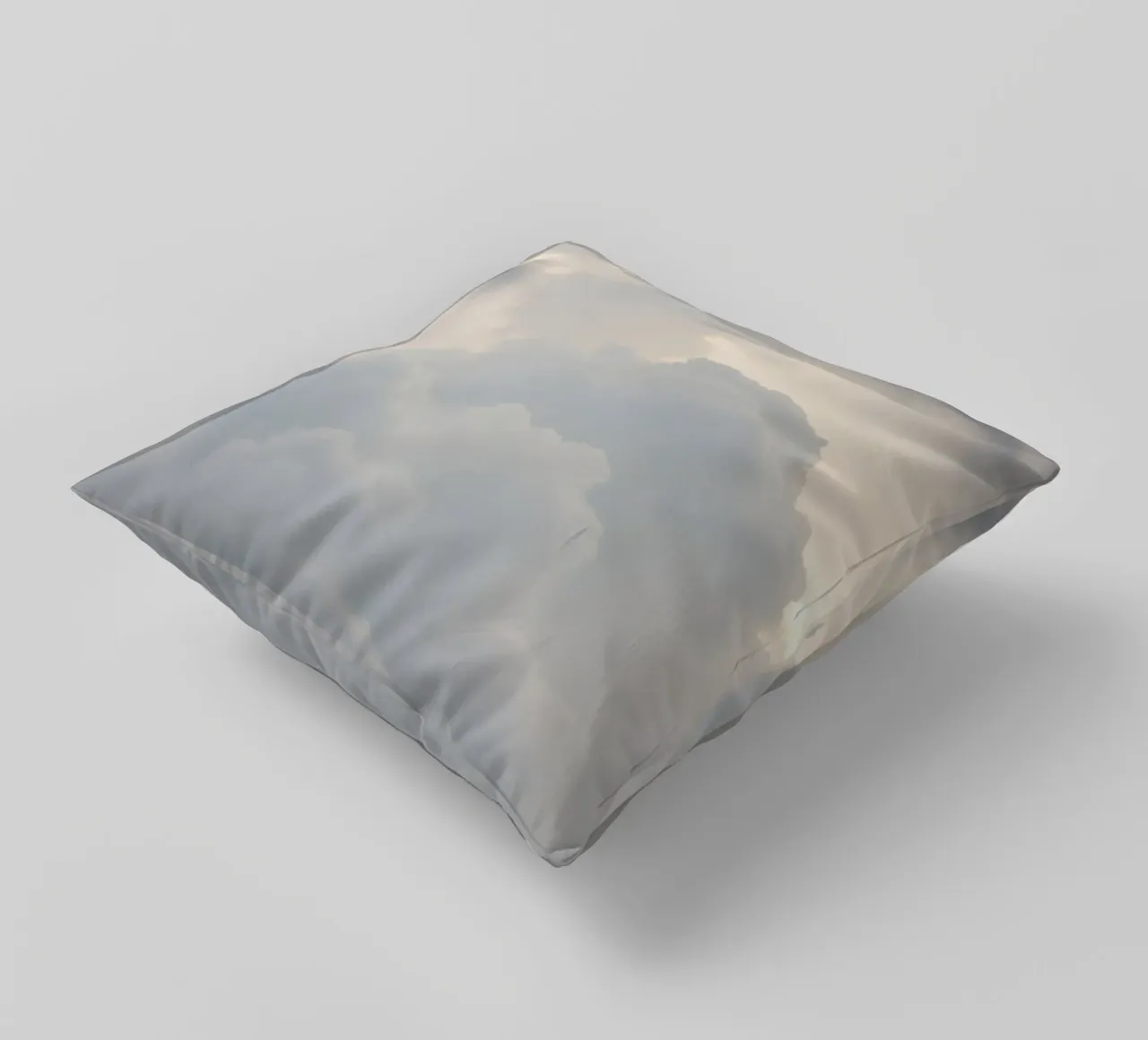 Sky filled with soft clouds and light hues a calm and sooth decorative cushion by DesignDoodle