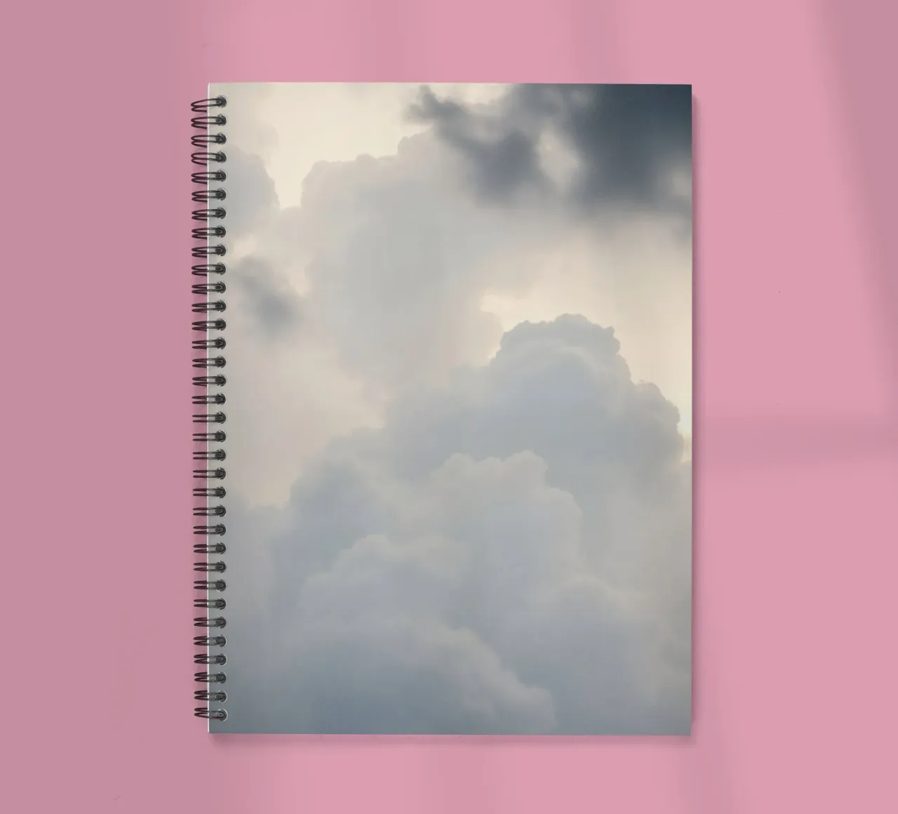 Sky filled with soft clouds and light hues a calm and sooth spiral notebook by DesignDoodle