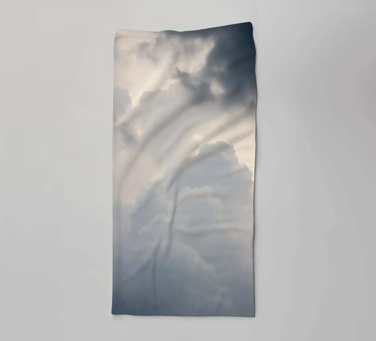Sky filled with soft clouds and light hues a calm and sooth towel by DesignDoodle