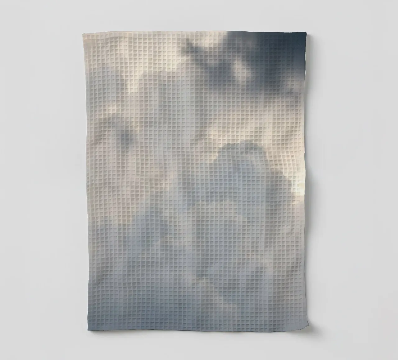 Sky filled with soft clouds and light hues a calm and sooth tea towel by DesignDoodle