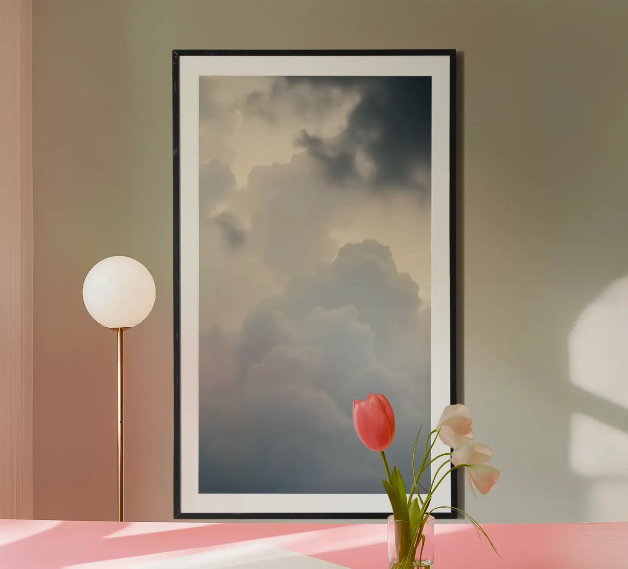 Sky filled with soft clouds and light hues a calm and sooth hahnemühle by DesignDoodle