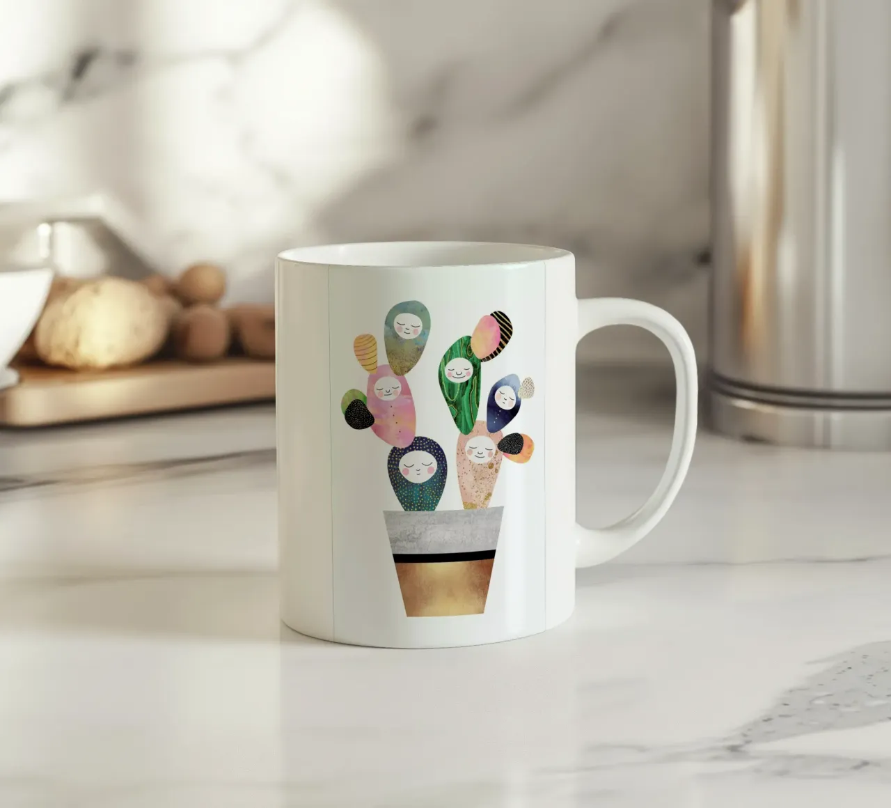 Sleepy Cactus tazza in ceramica da Elisabeth Fredriksson