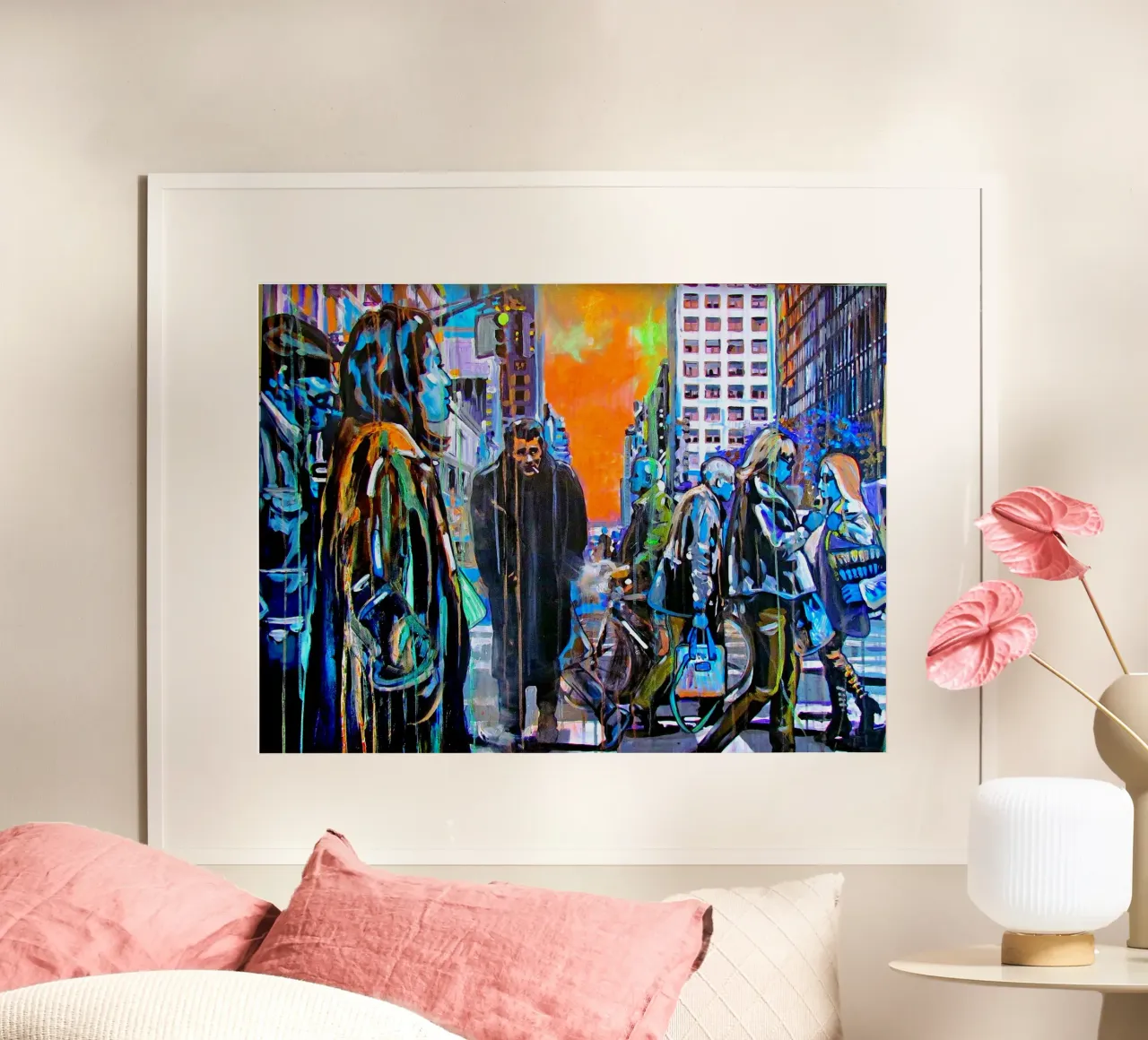Pop Art New York poster con telaio in legno da Happy 😃 Art 🎨 by Christine Schnoell