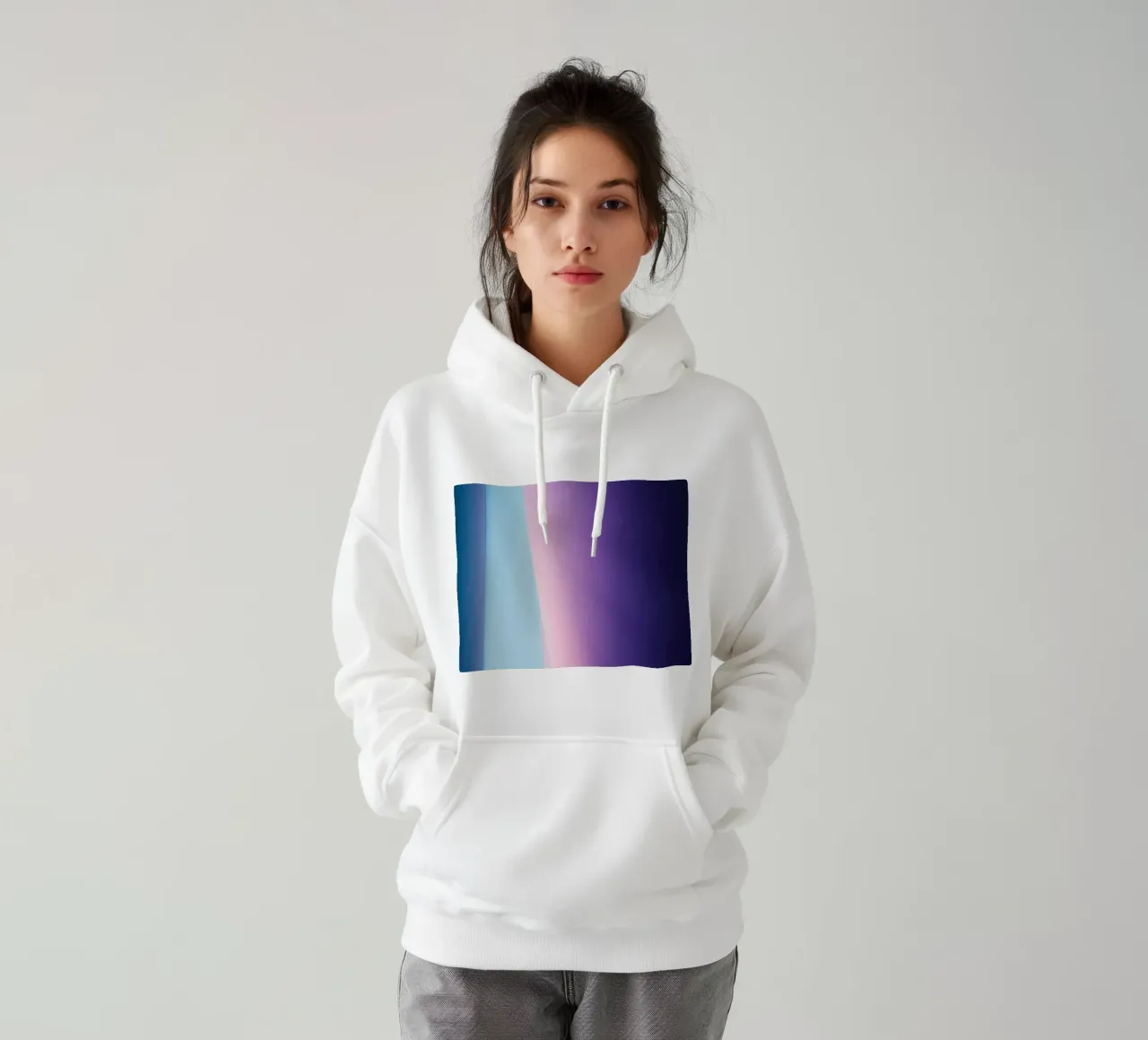 Vibrant abstract design featuring soft gradients and light hoodie by DesignDoodle