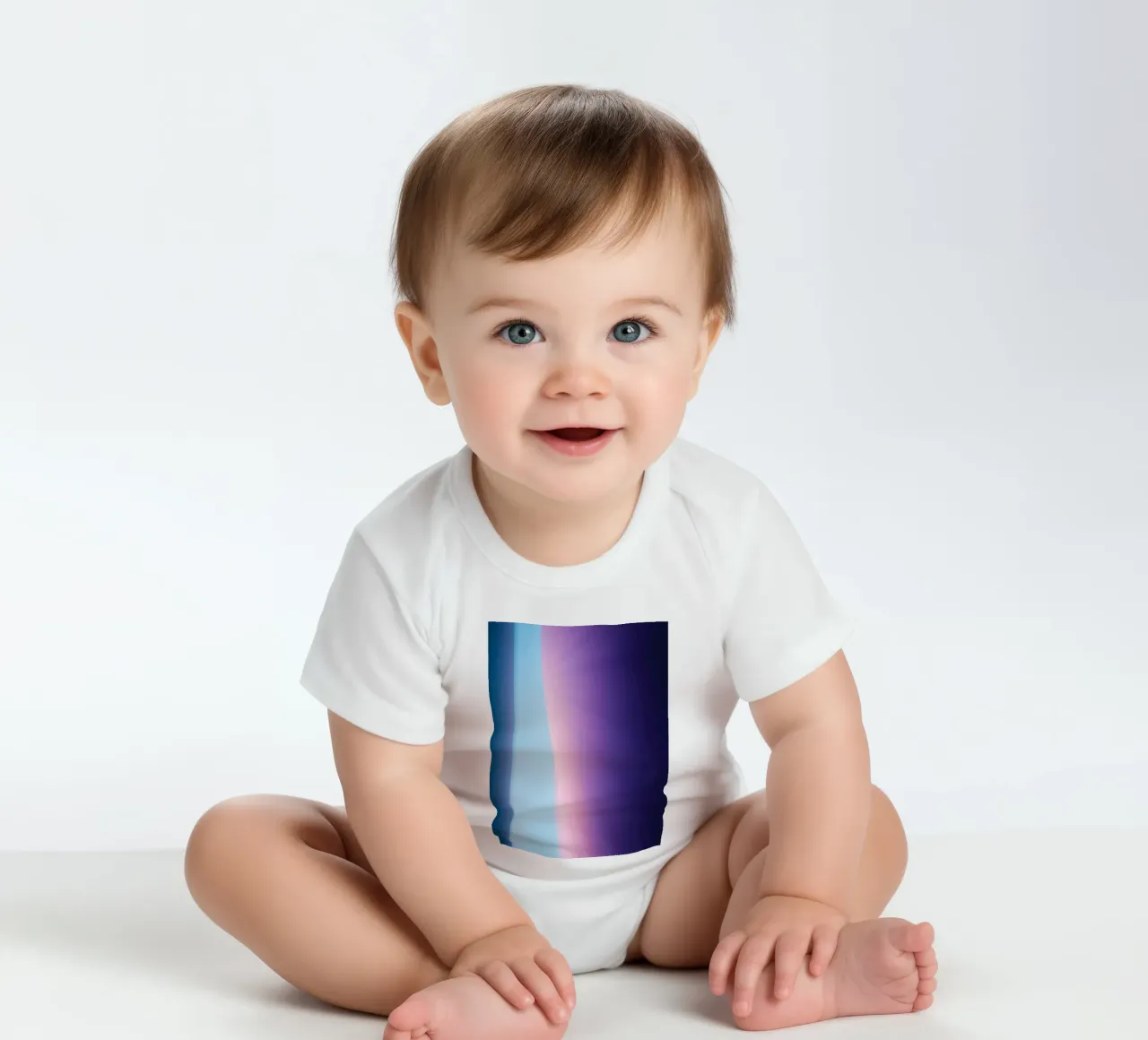 Levendig abstract ontwerp met zachte verlopen en licht babyrompertje korte mouwen van DesignDoodle