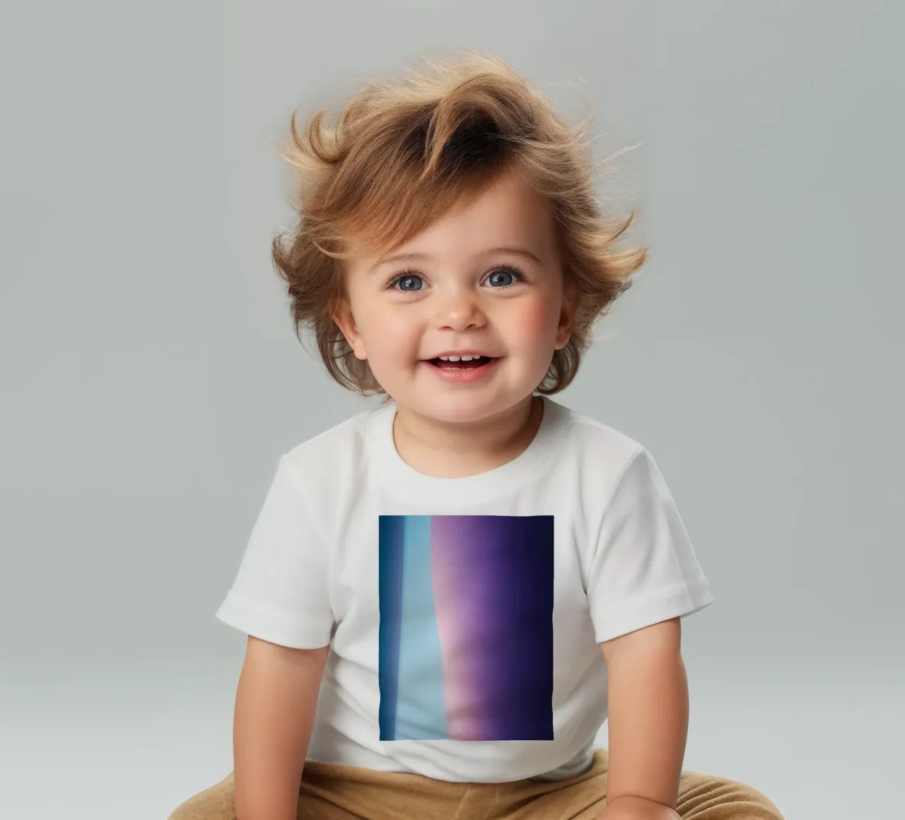 Vibrant abstract design featuring soft gradients and light baby t-shirt by DesignDoodle