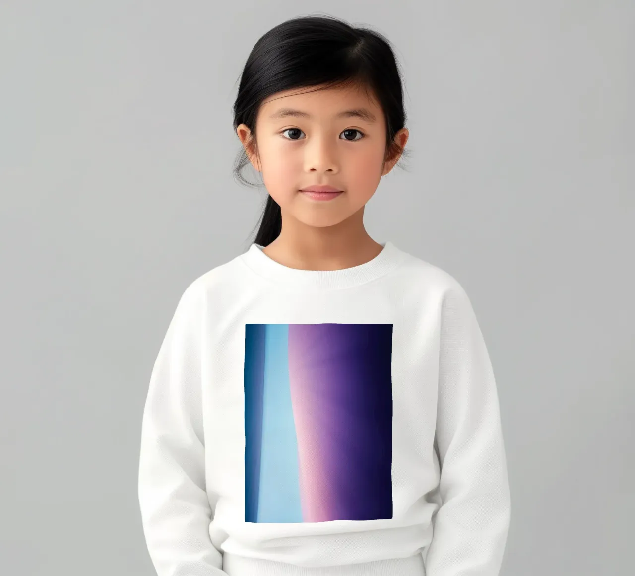 Vibrant abstract design featuring soft gradients and light kids sweatshirt by DesignDoodle