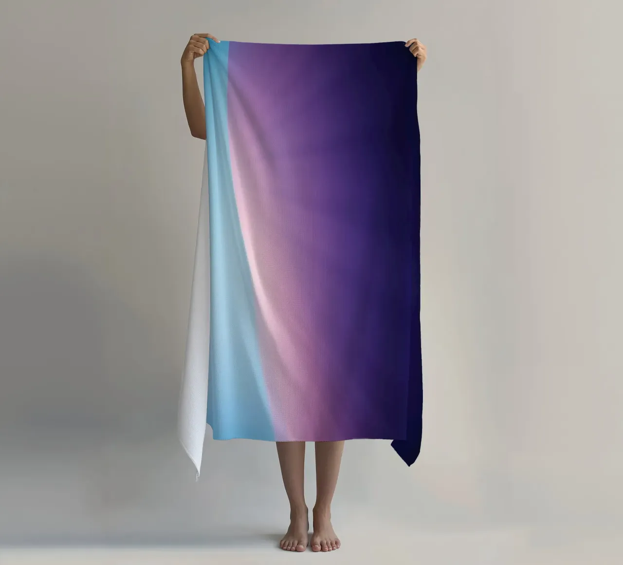 Vibrant abstract design featuring soft gradients and light beach towel by DesignDoodle