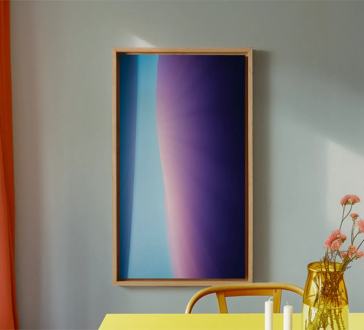 Vibrant abstract design featuring soft gradients and light canvas by DesignDoodle