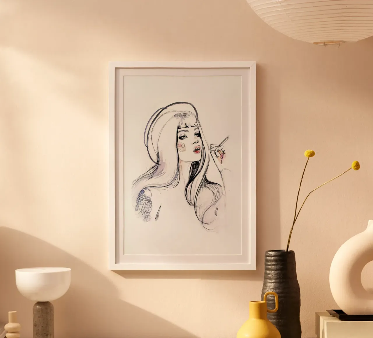 Beep poster con telaio in plastica da Ina Stanimirova