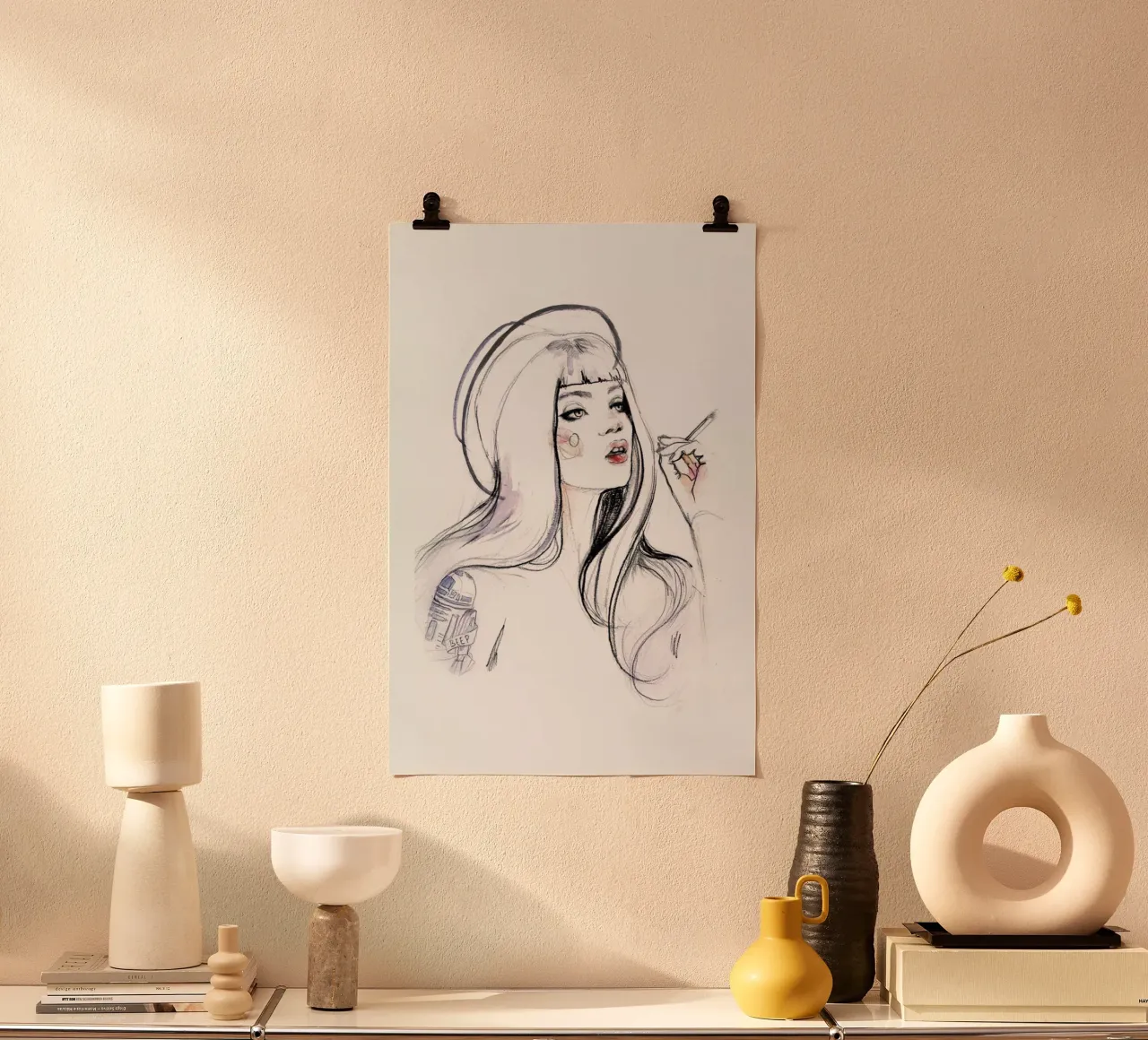 Beep poster con telaio in plastica da Ina Stanimirova