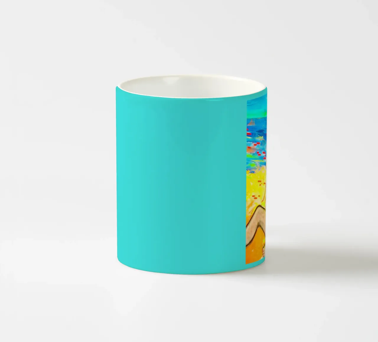 On the Beach tazza in ceramica da Happy 😃 Art 🎨 by Christine Schnoell