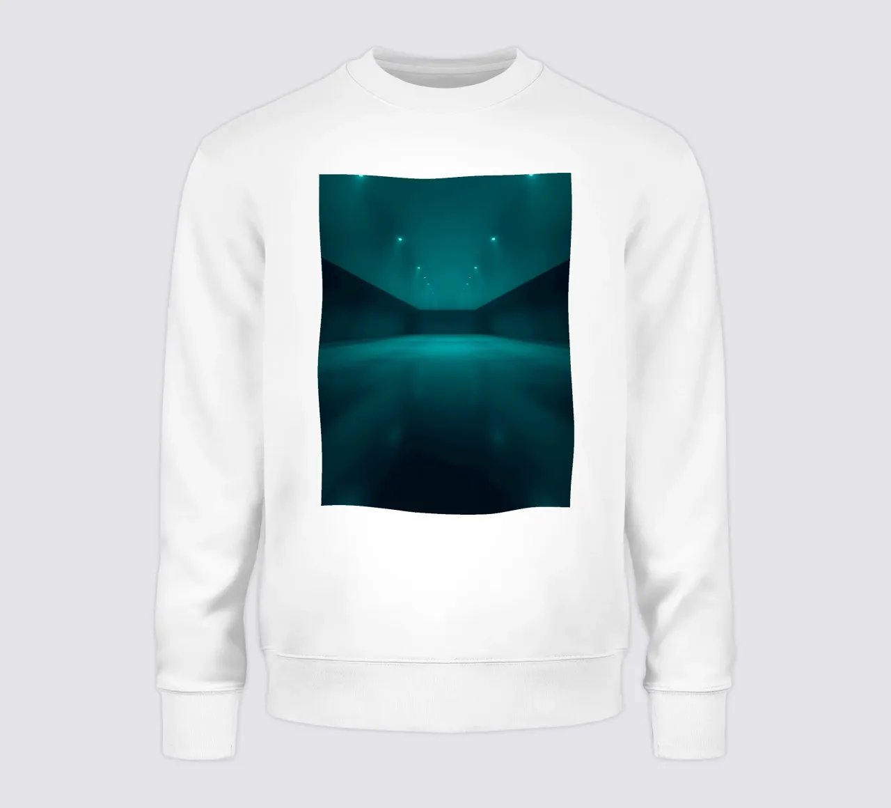 Vibrant abstract background featuring a tranquil space sweatshirt by DesignDoodle