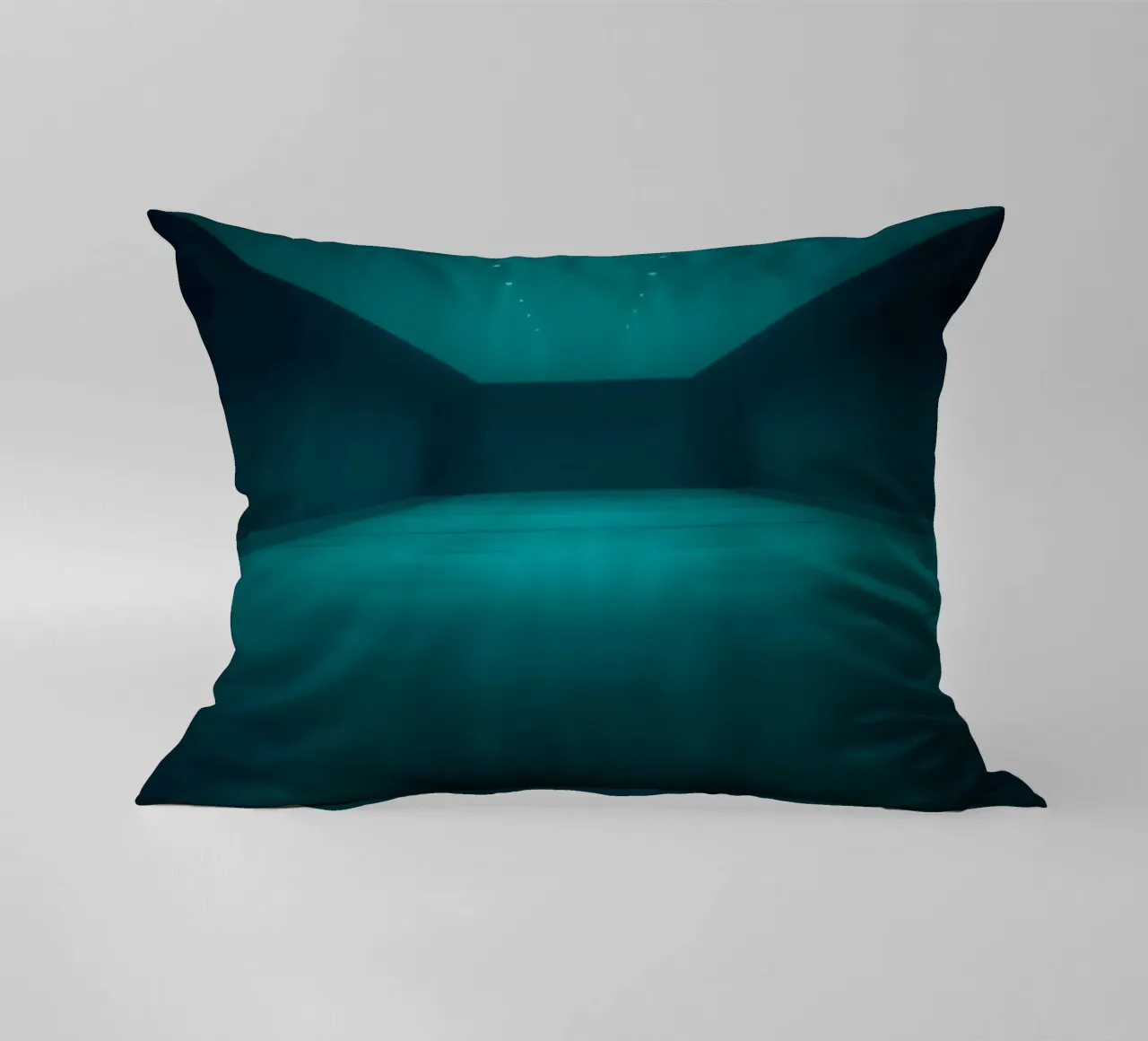 Vibrant abstract background featuring a tranquil space decorative cushion by DesignDoodle