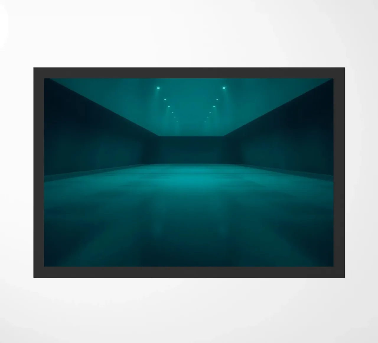 Lebendiger abstrakter Hintergrund mit einem ruhigen Raum Fußmatte von DesignDoodle