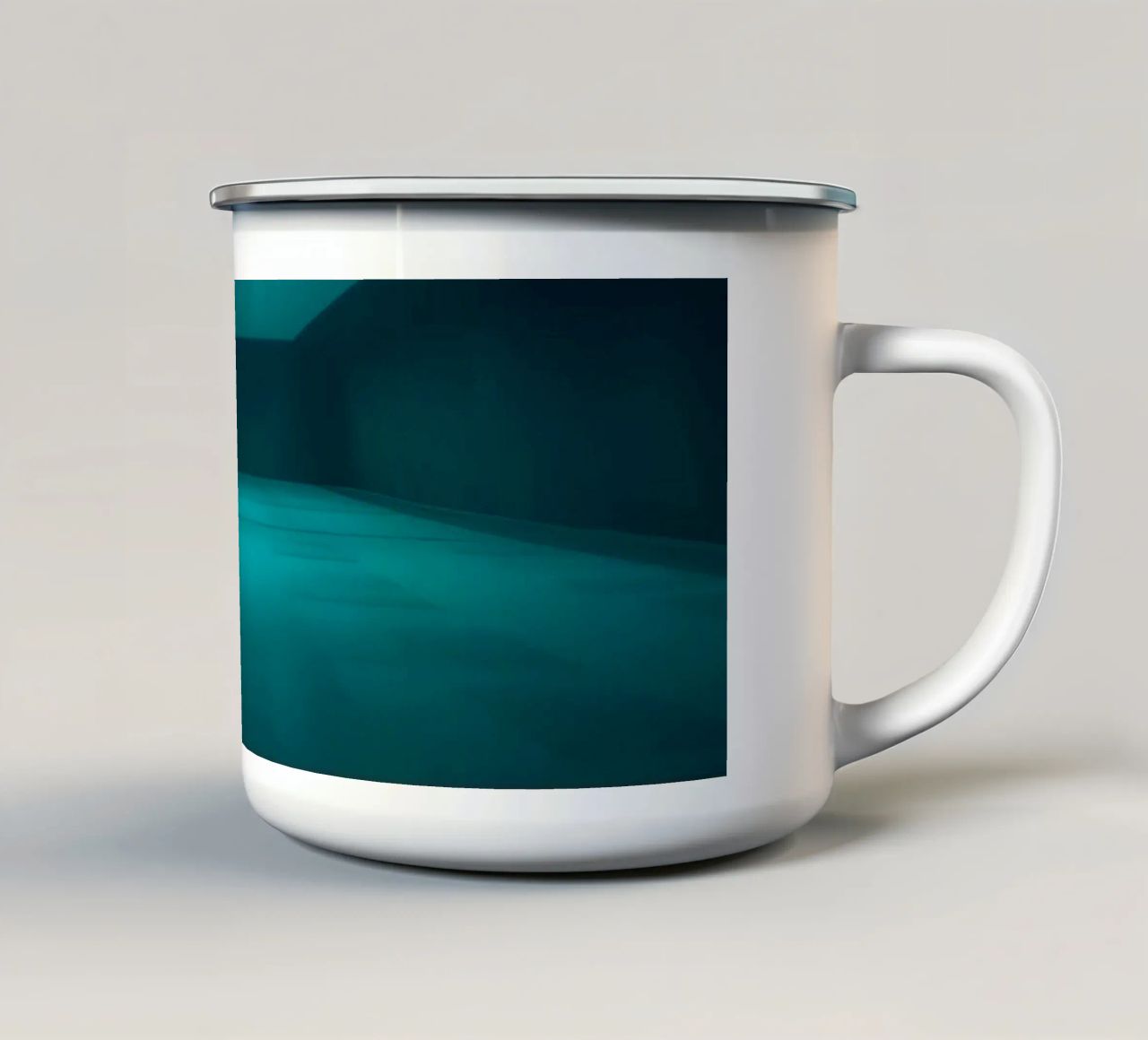 Levendige abstracte achtergrond met een rustige ruimte emaille mok van DesignDoodle