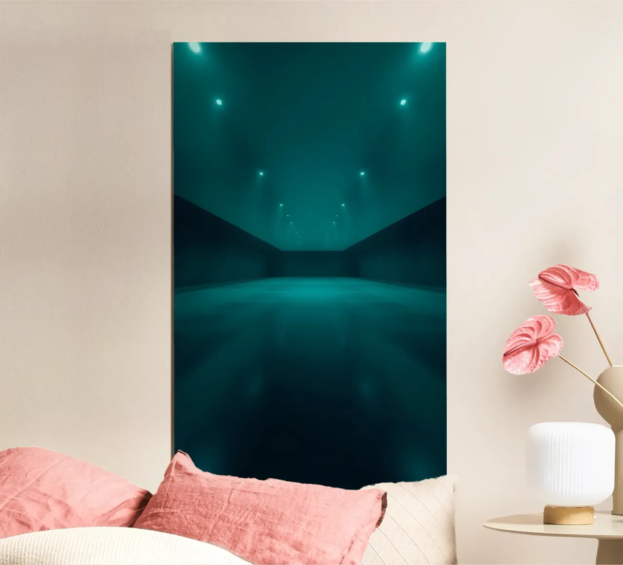 Vibrant abstract background featuring a tranquil space hahnemühle by DesignDoodle