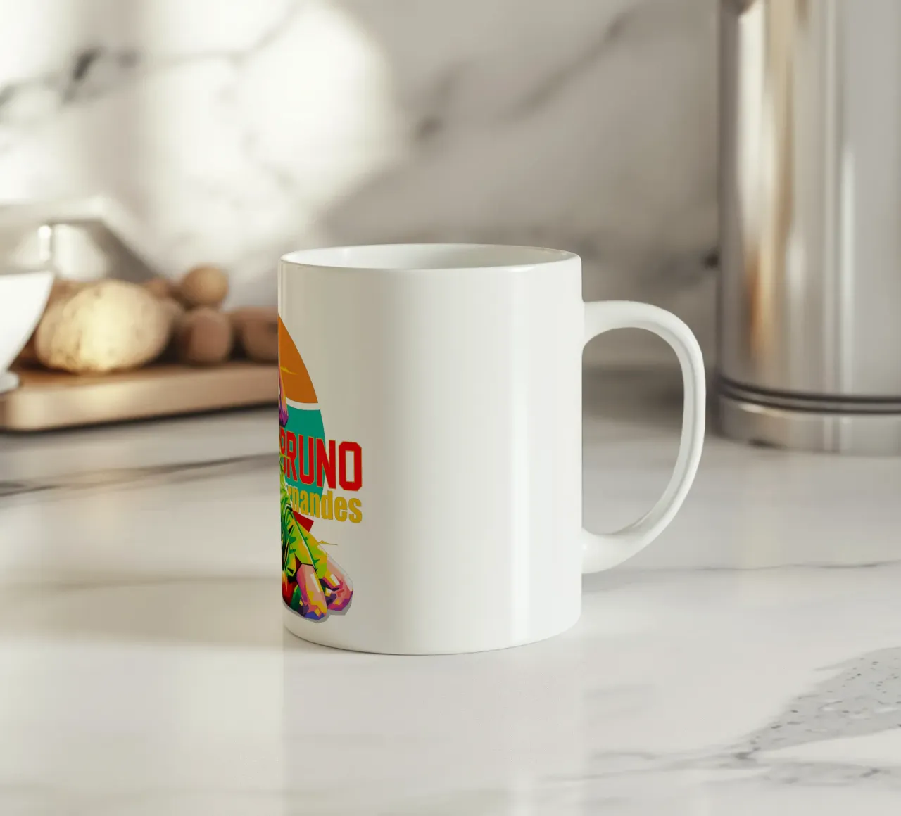 Bruno Fernandes tazza in ceramica da WPAP MALANG
