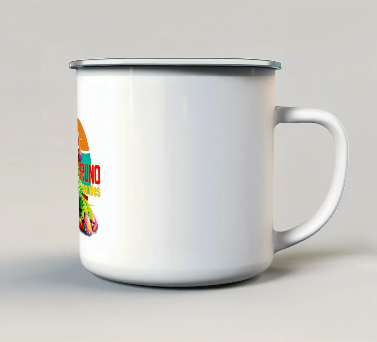 Bruno Fernandes tazza in smalto da WPAP MALANG