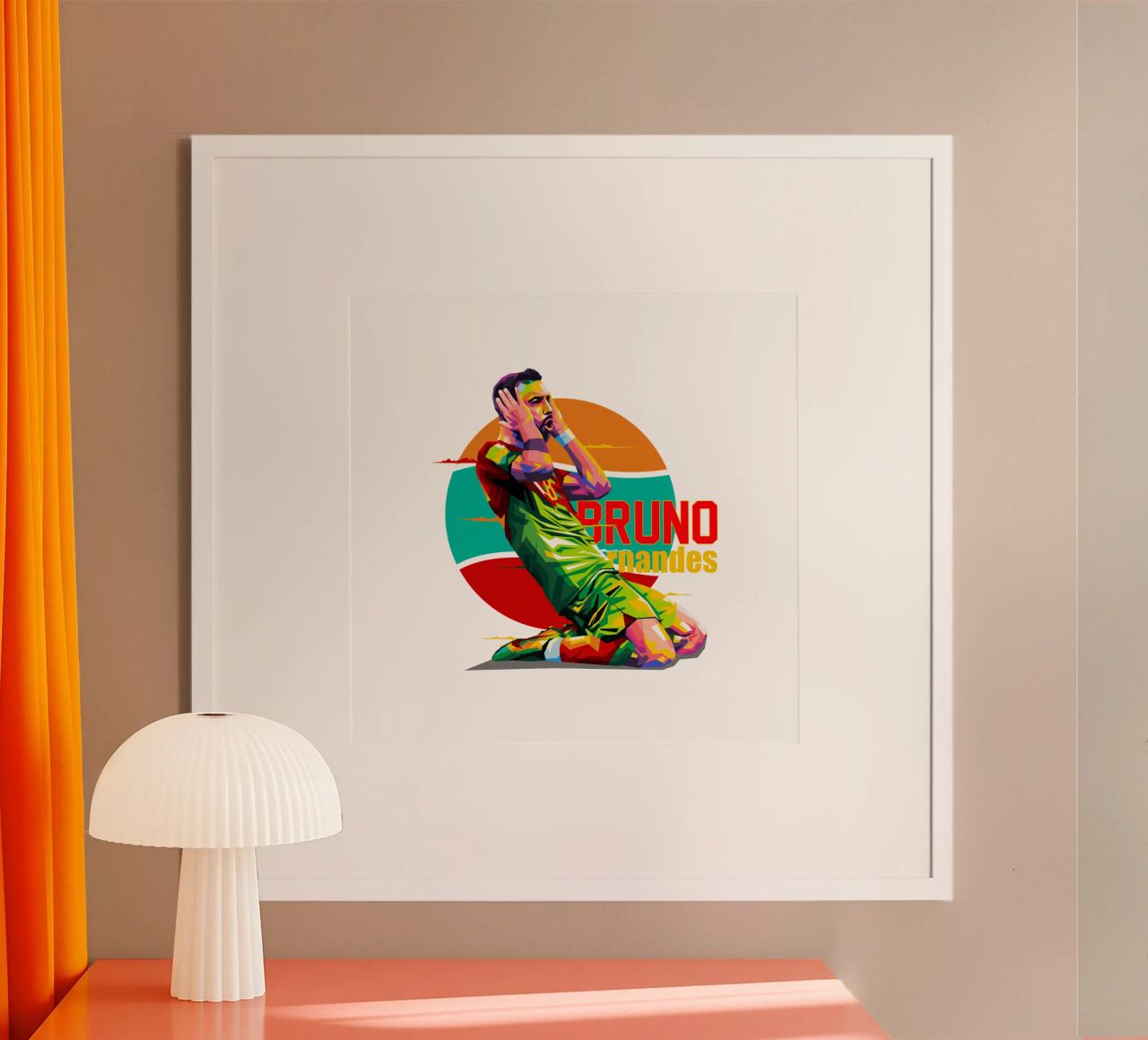 Bruno Fernandes Poster von WPAP MALANG