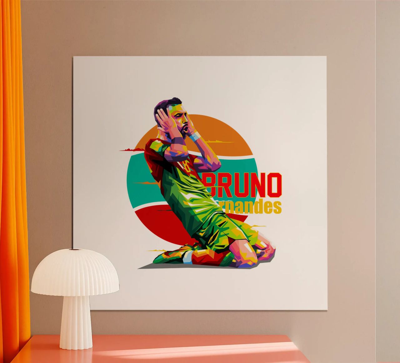 Bruno Fernandes Poster von WPAP MALANG