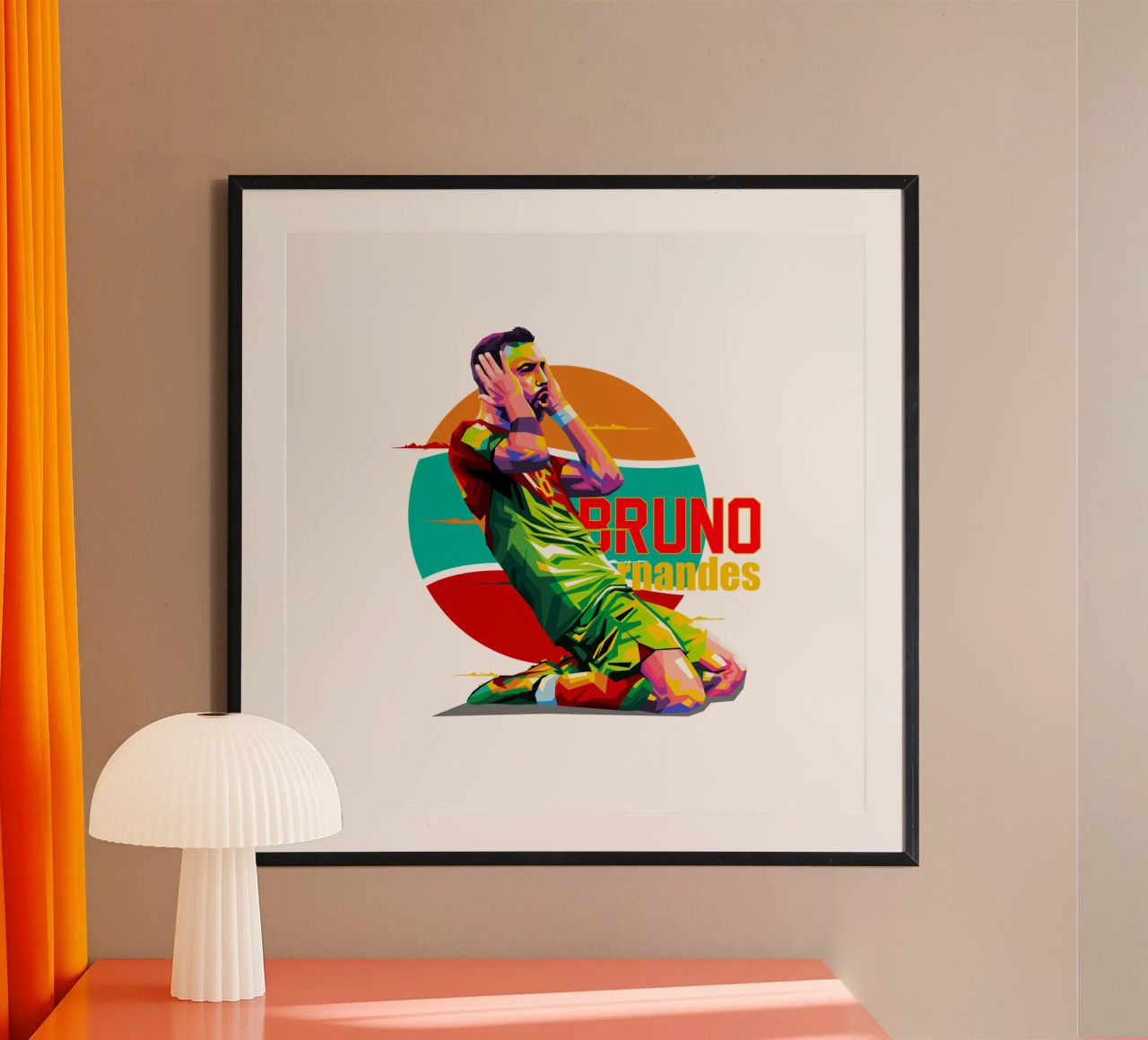 Bruno Fernandes Poster von WPAP MALANG