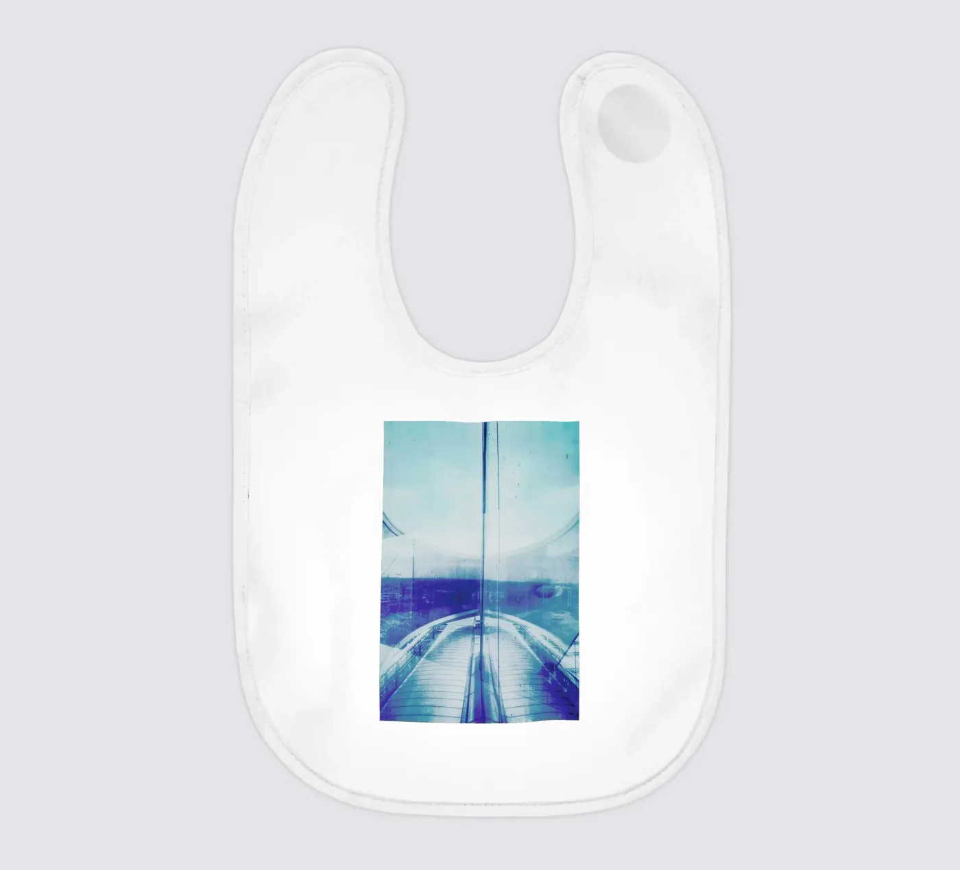 Reflection Blue baby bib by Sattrup & Høst