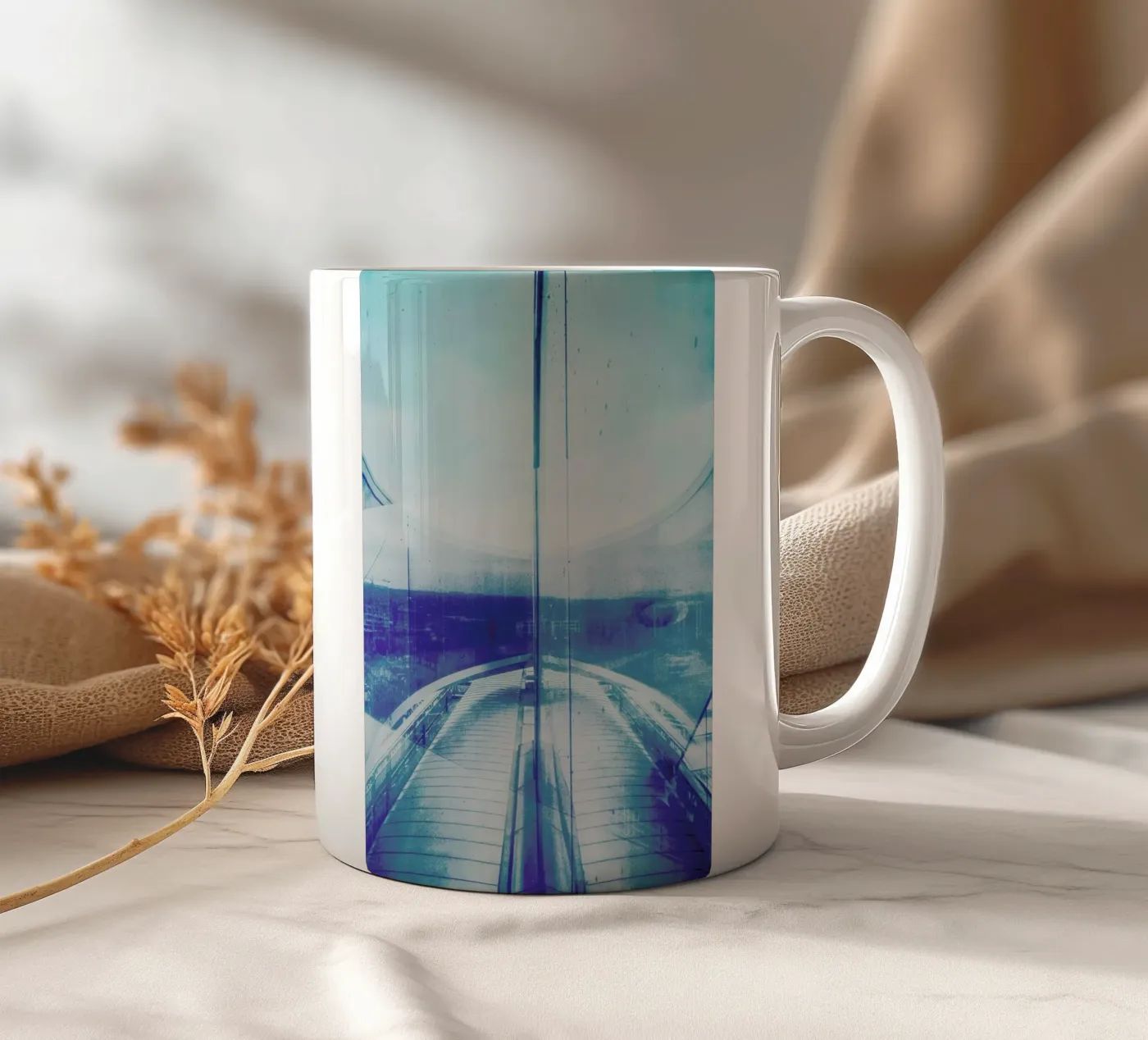 Reflection Blue ceramic mug by Sattrup & Høst