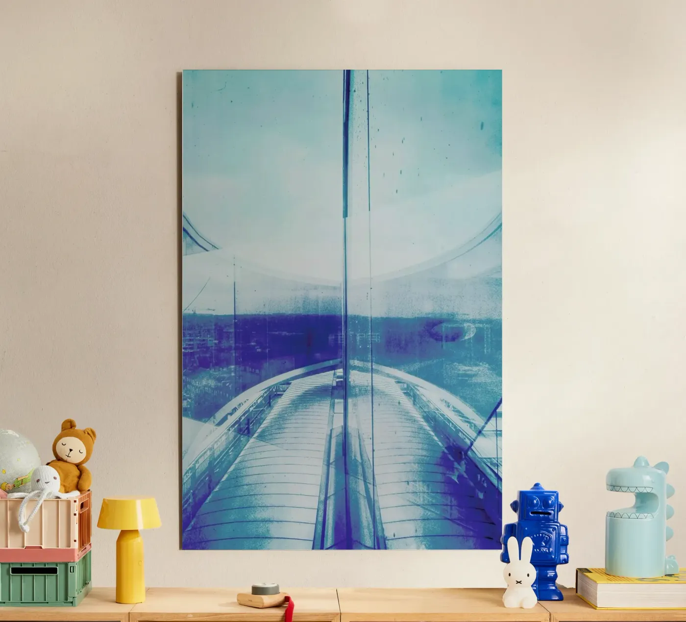 Reflection Blue forex plate by Sattrup & Høst