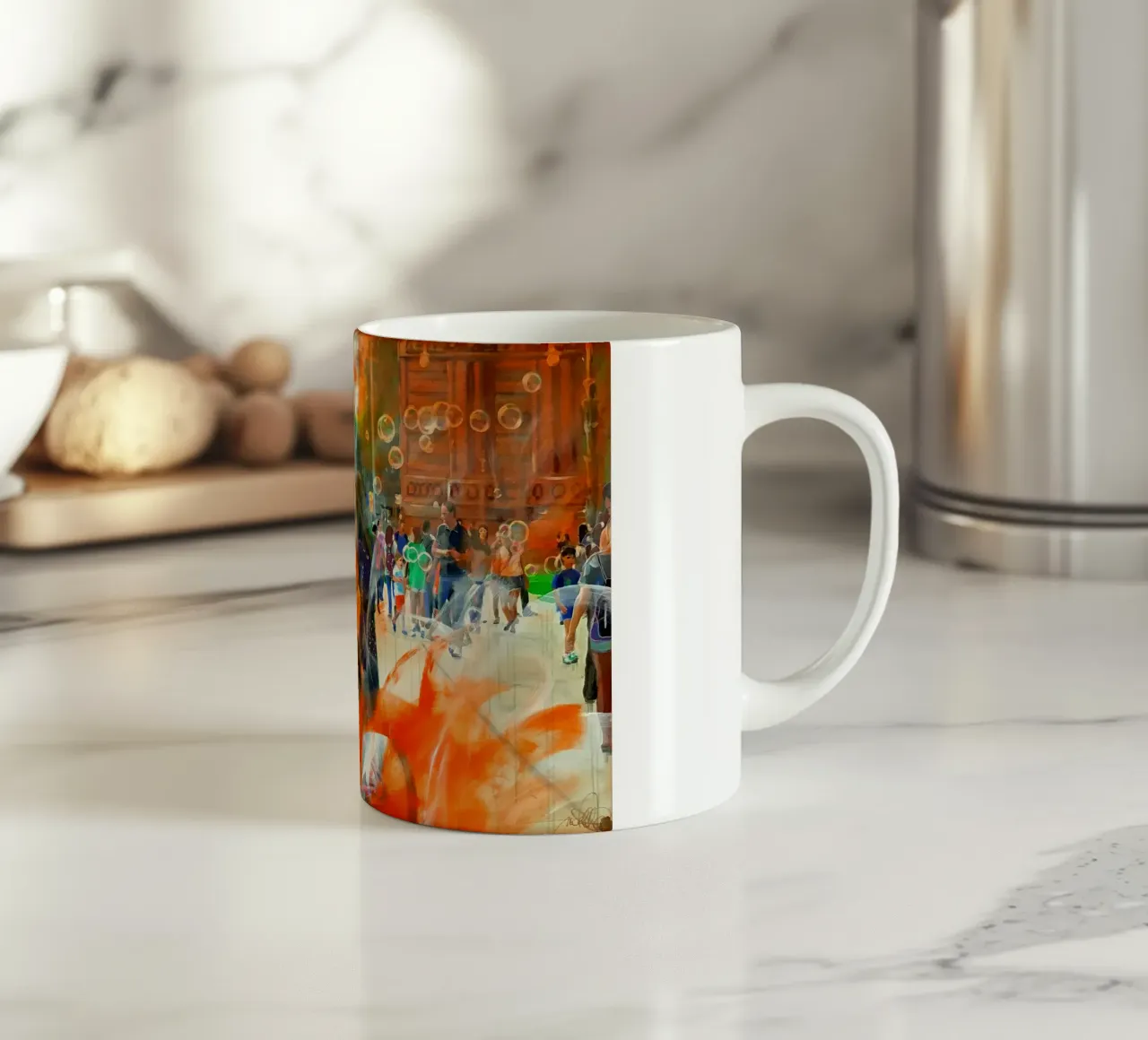 Barcelona tazza in ceramica da Happy 😃 Art 🎨 by Christine Schnoell