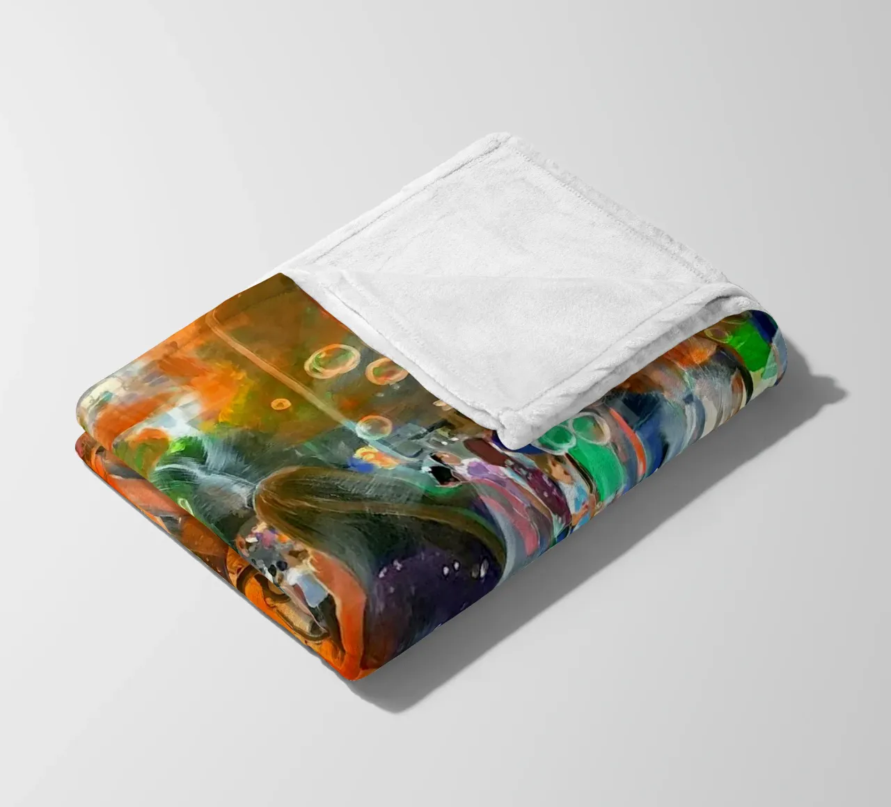 Barcelona coperta in pile da Happy 😃 Art 🎨 by Christine Schnoell